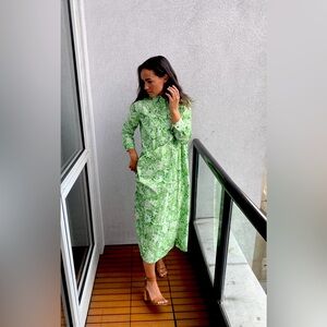 GANNI Floral Print Long Dress